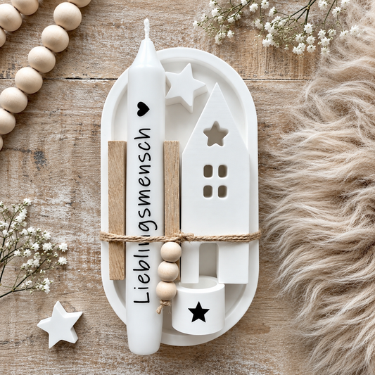 Hygge Kerzenteller Lieblingsmensch Herz