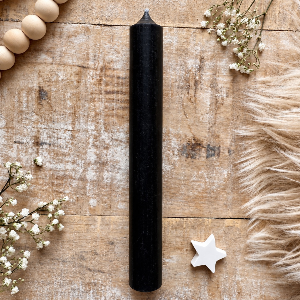 Stabkerze Schwarz