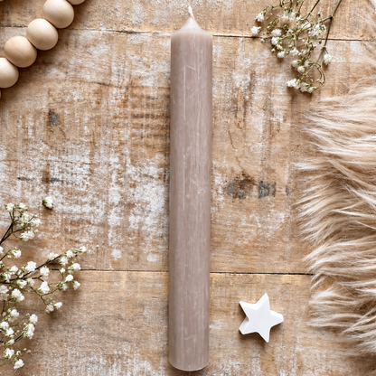 Stabkerze Taupe