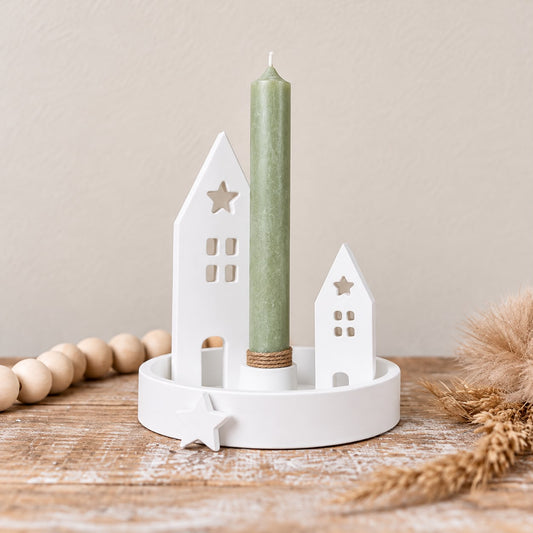 Hygge Kerzenteller Nordlicht Salbei Kerze