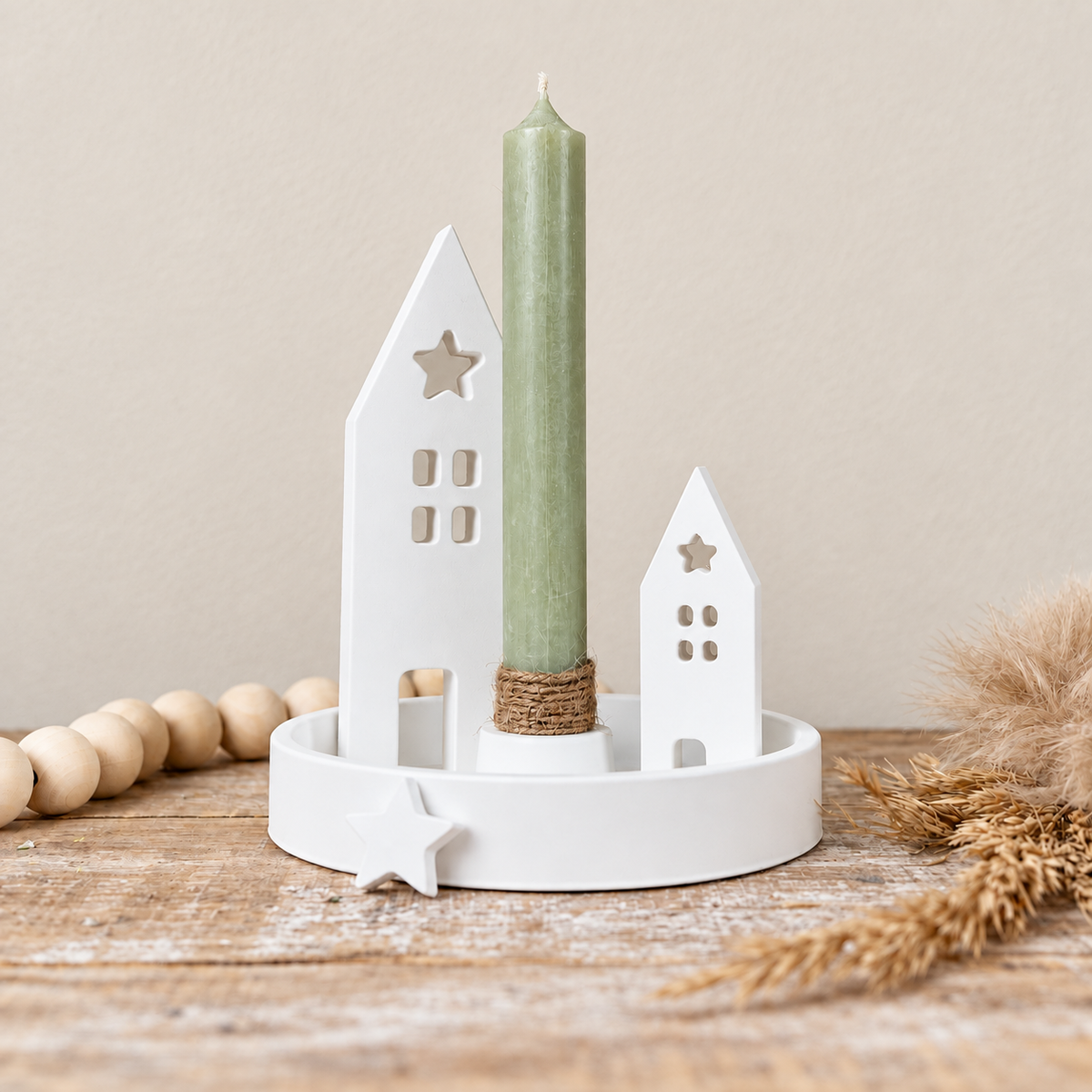 Hygge Kerzenteller Nordlicht Salbei Kerze