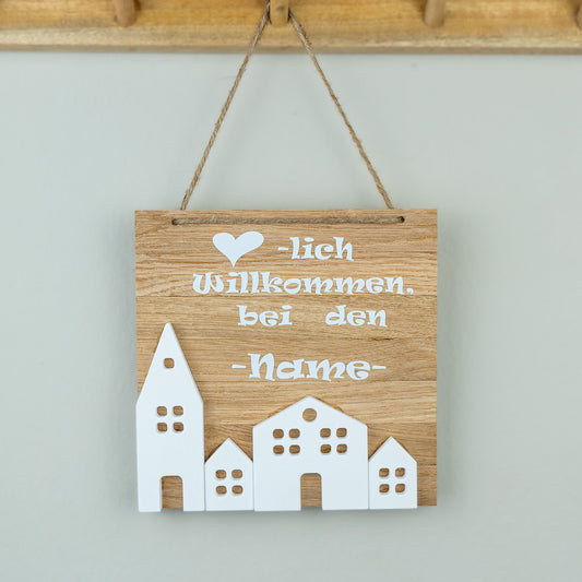 Türschild willkommen Hygge